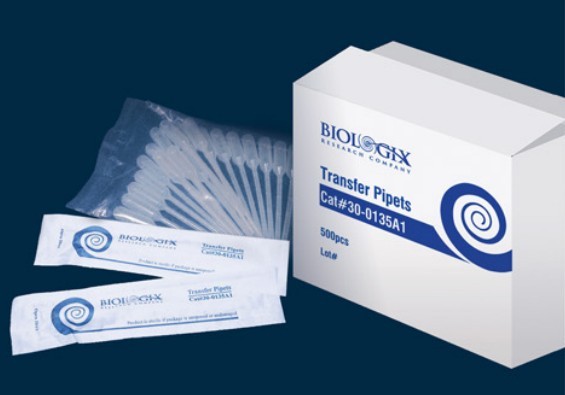 Biologix 独立包装已灭菌巴氏吸管