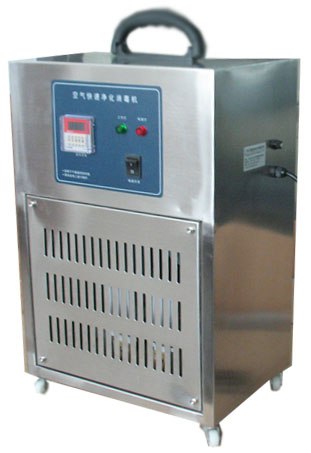移动式臭氧发生器臭氧供气气源系统、臭氧发生器系统、冷却系统、电路控制面板及其它附件安装在一个可移动式不锈钢机箱内