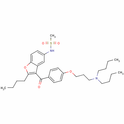 N-[2-丁基-3-[4-[3-(二丁氨基)丙氧基] 苯基]-5-苯并呋喃基]-甲烷磺酰胺