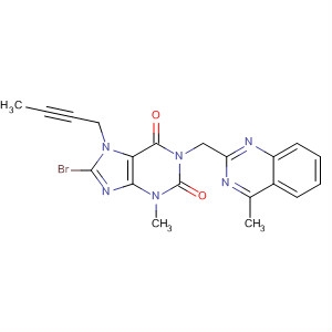 供应 8-溴-7-(2-丁炔-1-基)-3,7-二氢-3-甲基-1-[(4-甲基-2-喹唑啉基)甲基]-1H-嘌呤-2,6-二酮