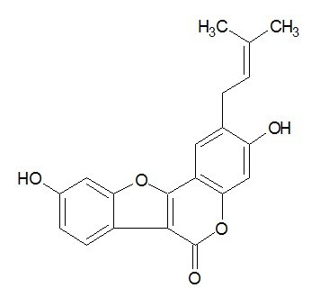 补骨脂定对照品标准品 Psoralidin(CAS:18642-23-4)