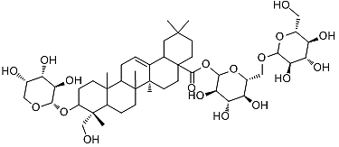 川续断皂苷VI(木通皂苷D)对照品标准品 Akebia saponin D(CAS:39524-08-8)