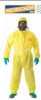 耐酸碱化学防护服  杭州优质防化服  轻盈透气亮黄色防护服
