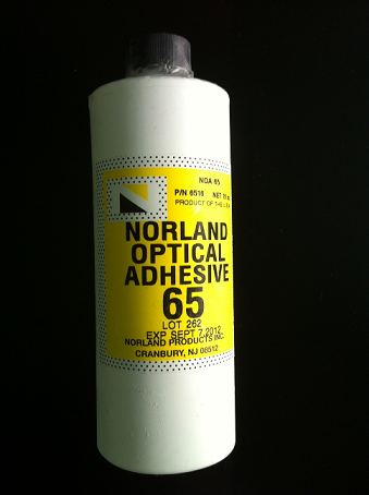 供应  原装Norland紫外固化光学胶NOA65   /紫外光固化UV胶水NOA65
