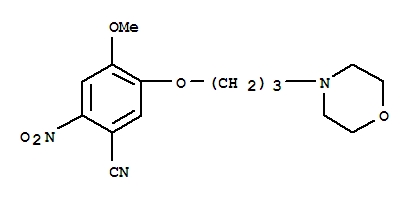 吉非替尼中间体|5-（3-马飞啉丙氧基）-4-甲氧基-2-硝基苯氰|675126-26-8