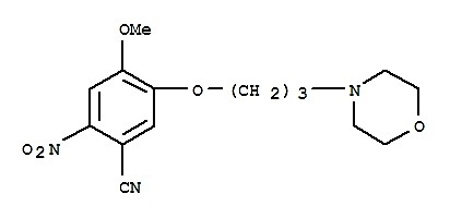 吉非替尼中间体|5-（3-马飞啉丙氧基）-4-甲氧基-2-硝基苯氰|675126-26-8