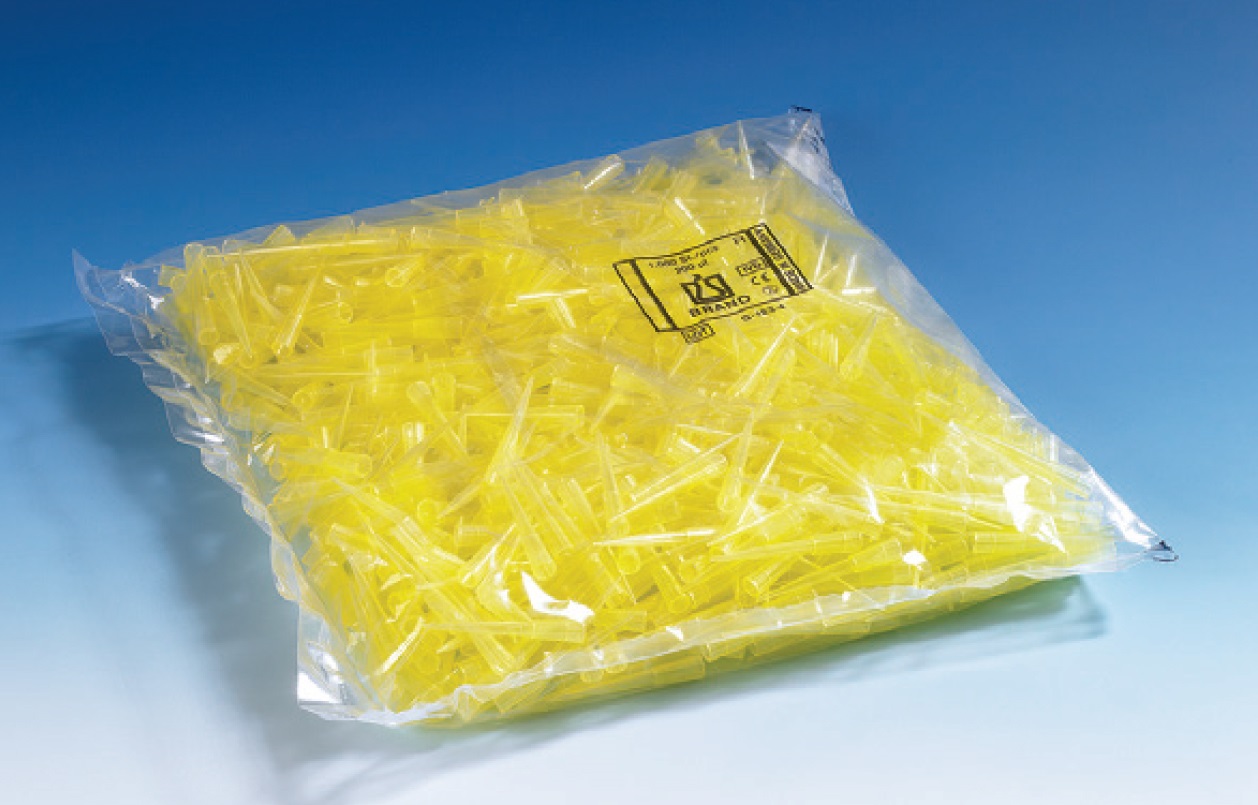 散装移液器吸头，PP材质，2-200 µl，黄色，未灭菌，符合IVD标准