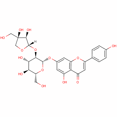 芹菜苷 Apiin （CAS：26544-34-3）中药对照品，标准品 