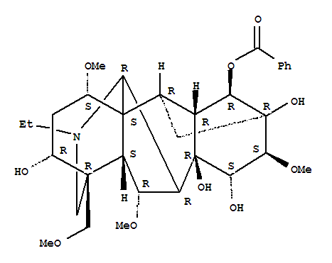 苯甲酰乌头原碱（CAS：466-24-0）中药对照品，标准品 