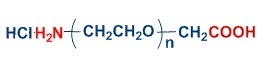 COOH-PEG-NH2. HCl 羧酸聚乙二醇胺盐酸盐 Carboxymethyl-PEG  -Amine.HCl Salt