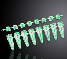 巴罗克biologix0.2毫升八连凸盖PCR管，绿色60-0208