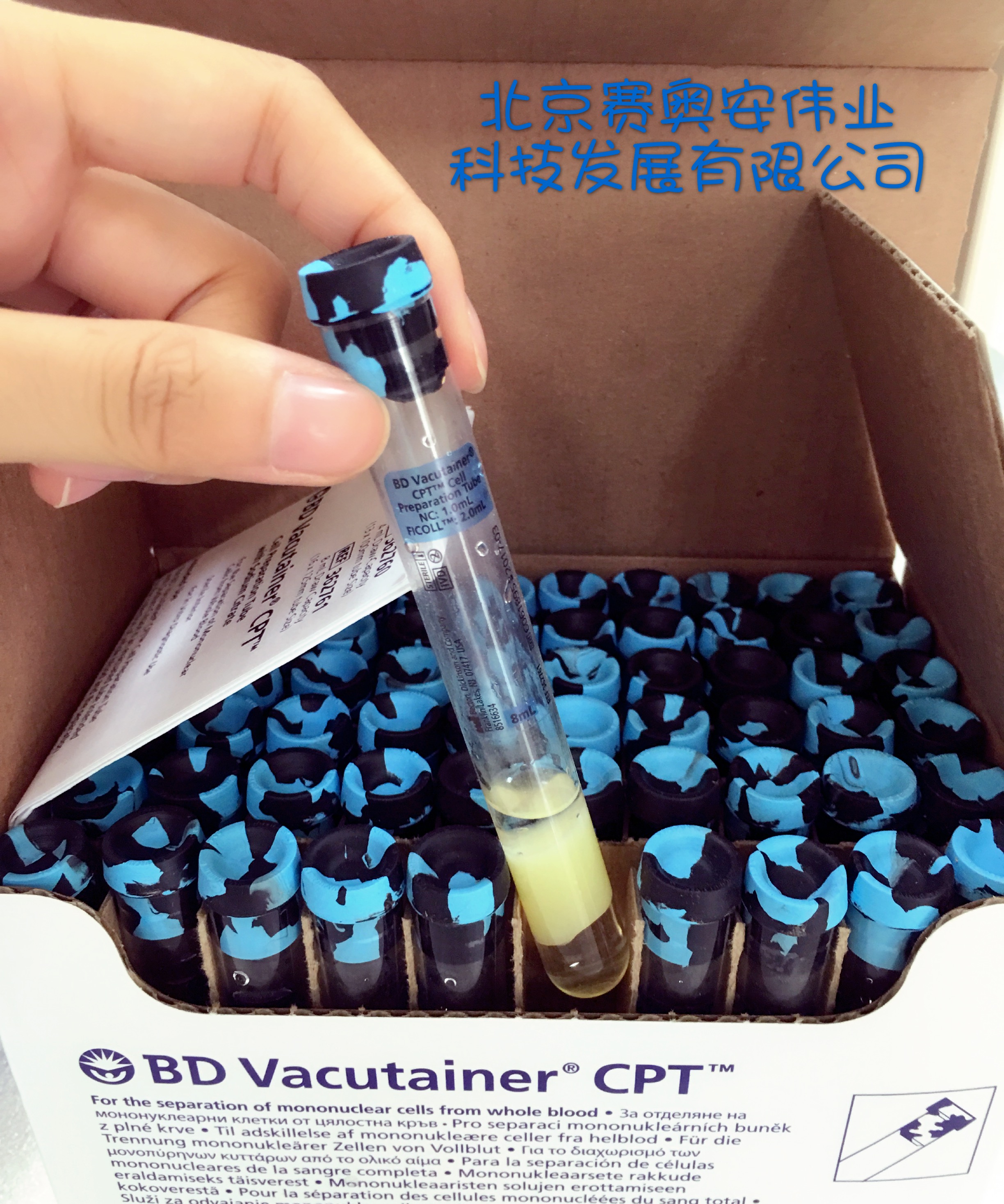 BD 362761 Vacutainer® CPT™ Cell Preparation Tube 单个核细胞制备管 8.0mL