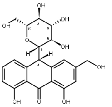 芦荟苷(芦荟大黄素甙、巴白洛英、坝巴甙、芦荟素A，芦荟素)   Aloin   中药对照品标准品     1415-73-2