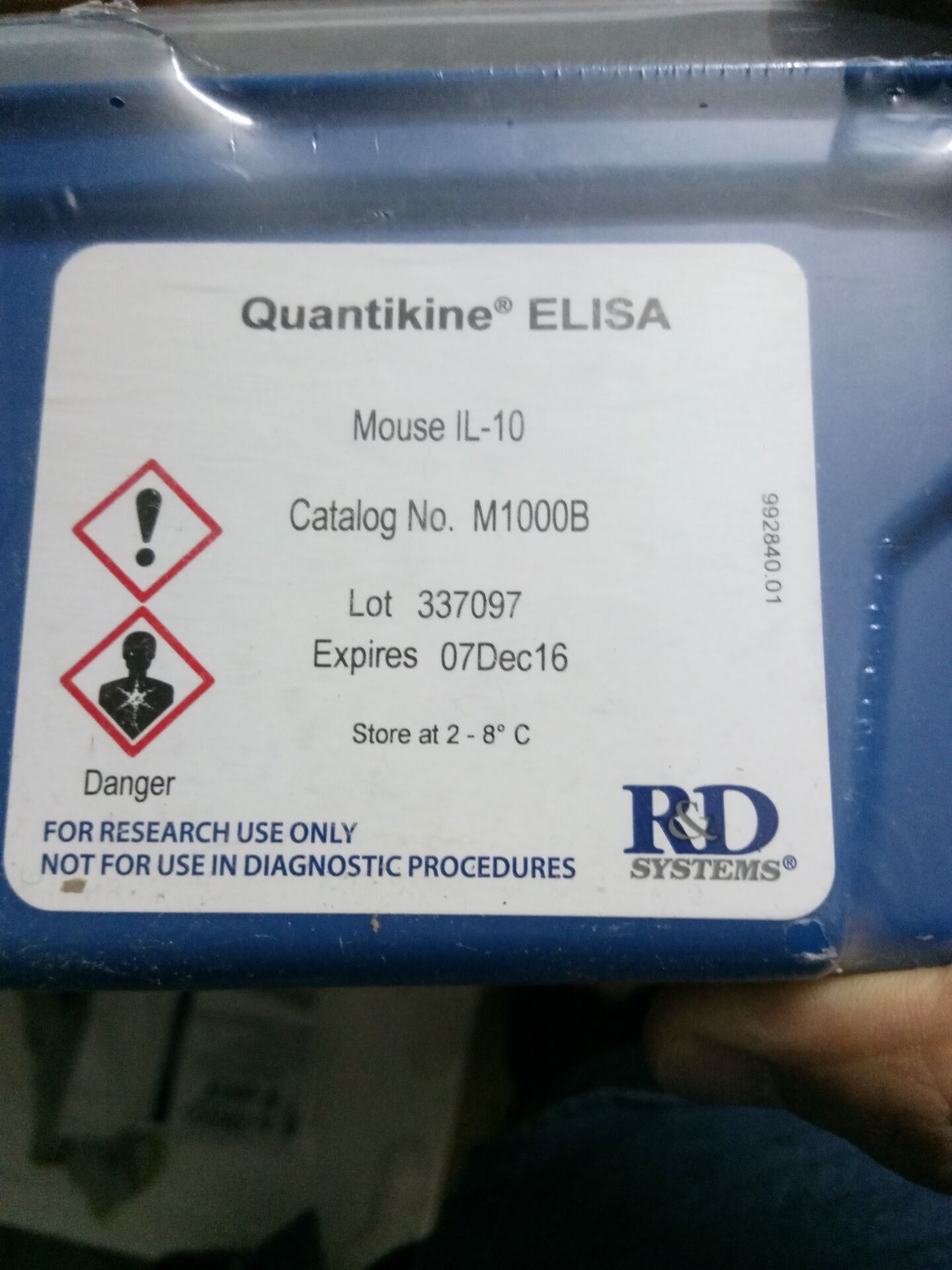 现货R&D货号M1000B    Mouse IL-10 Quantikine ELISA Kit