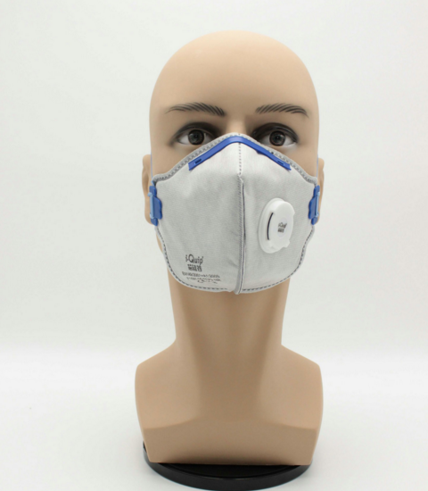 芯硅谷 F1597 蚌型高效过滤防尘口罩,带呼吸阀,带活性炭,防雾霾 
