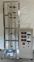 玻璃精馏塔，玻璃精馏塔安装，玻璃精馏装置，精馏实验装置