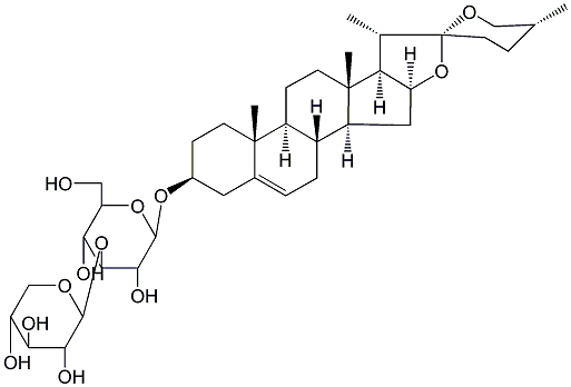 薯蓣皂苷元-3-O-β-D-木糖-(1→3) -β-D-葡萄糖苷 diosgenin-3-O-β-D-xylosyl-(1→3)-β-glucoside