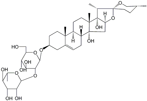 3-O-α-L-鼠李糖-(1→2)-β-葡萄糖麦冬甙元 Ophiogenin-3-O-α-L-rhamnosyl-(1→2)-β-D-glucoside