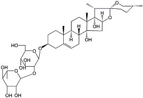 3-O-α-L-鼠李糖-(1→2)-β-葡萄糖麦冬甙元 Ophiogenin-3-O-α-L-rhamnosyl-(1→2)-β-D-glucoside
