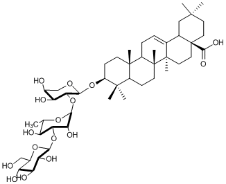 齐墩果酸-3-O-β-D-葡萄糖( 1→3)-α-L-鼠李糖(1→2)-α-L-阿拉伯糖苷  Oleanolic acid 3-O-β-D-glucosyl-( 1→3)-α-L-ramnosyl(1→2)-α-L-arabinoside