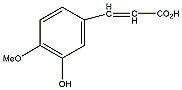 异阿魏酸 3-Hydroxy-4-methoxycinnamic acid