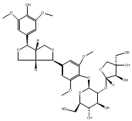 (-)-丁香树脂酚-4-O-β-D-呋喃芹糖基-(1→2)-β-D-吡喃葡萄糖苷 (-)-Syringaresnol-4-O-β-D-apiofuranosyl-(1→2)-β-D-glucopyranoside