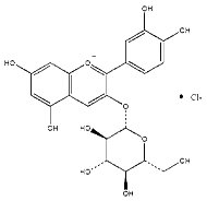 矢车菊素-3-O-葡萄糖苷 Cyanidin-3-O-glucoside chloride