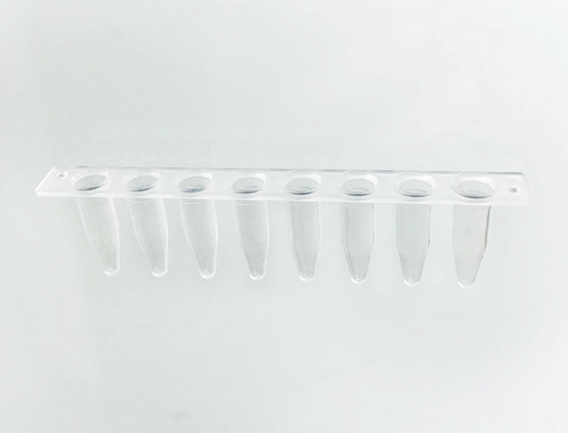 0.2ml 透明，8联PCR管，高管，无盖