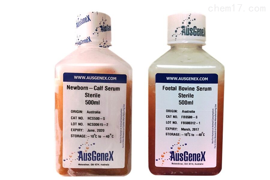 AusGeneX进口澳洲胎牛血清(无菌)500ml 特级FBS00216