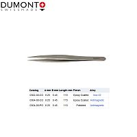 瑞士Dumont 直柄尖头镊子0302-00-CO