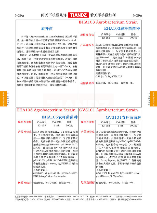 农杆菌EHA105菌种