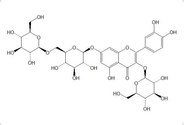 槲皮素-3-O-β-D-葡萄糖-7-O-β-D-龙胆双糖苷（