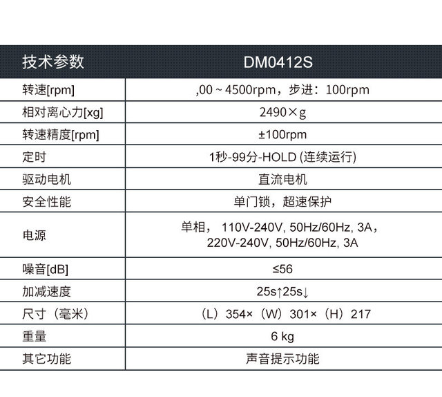 低速离心机DM0412S 含A12-10P塑料转子 转子适配